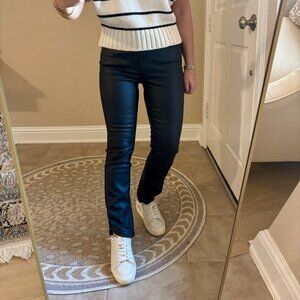 Vervet Kick flare Coated Black Denim